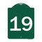 Signmission Designer Series Sign-Sign W/ Number 19, Green & White Aluminum Sign, 18" x 24", GW-1824-22903 A-DES-GW-1824-22903 - alternate 1
